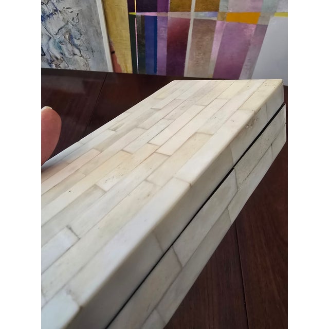 1990s 1990s Karl Springer Style Inlaid Jewelry Box For Sale - Image 5 of 7