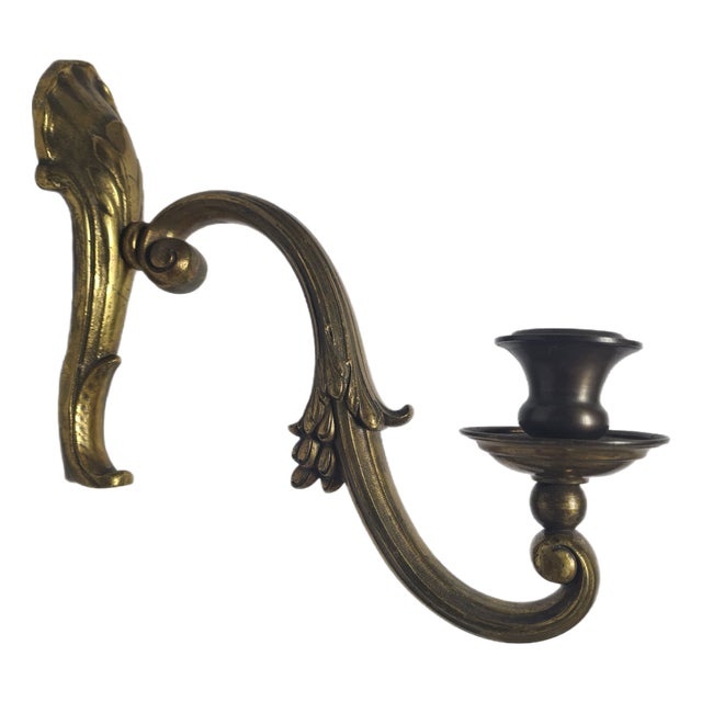 Classicist Bronze Wall Lamp, Poland, 1900s For Sale