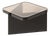 Alwa Square One Big Side Table with Smoky Grey Top and Black Base by Sebastian Herkner for Pulpo For Sale