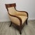 Contemporary Klismos-Gondola Armchair in Warm Walnut With Ultrasuede Upholstery For Sale In Raleigh - Image 6 of 7