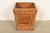 An exceptional Nordic Rustic European carved solid oak planter or waste bin By Romweber, "Viking Oak" Collection USA,...