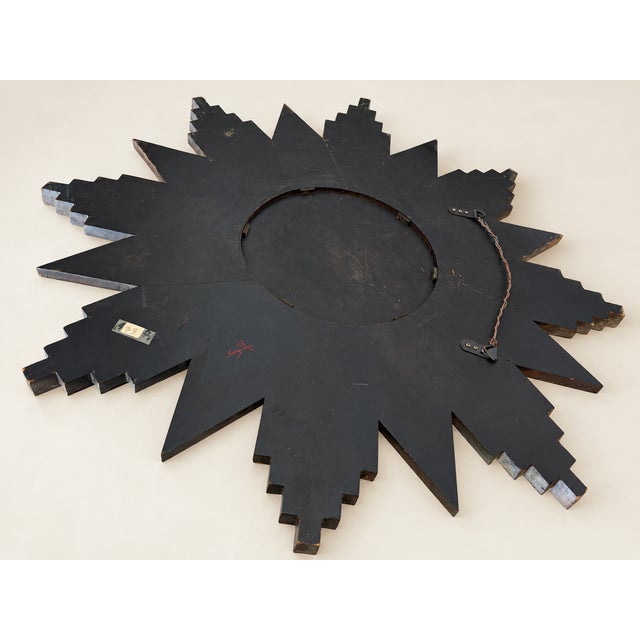 1980s Vintage Geometric Starburst Mirror For Sale - Image 5 of 6