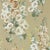 Sanderson Hollyhocks Wallpaper in Gold Metallic/Tan For Sale