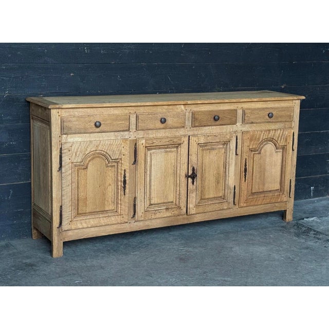 Antique Sideboard in Bleached Oak, 1900 For Sale - Image 10 of 13