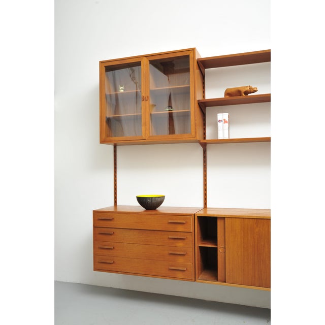 Wood Danish Shelving System in Teak by Kai Kristiansen for Feldballes Møbelfabrik For Sale - Image 7 of 13