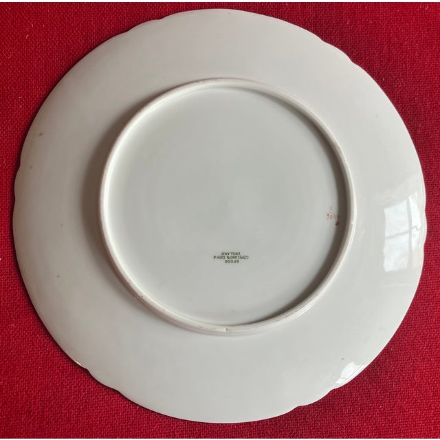 Antique Early 20th Century Spode Porcelain Yellow & Gold Honeycomb 9" China Plates - Set of 6 For Sale - Image 14 of 17