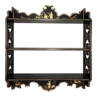 Chinsoiserie Lacquered Hanging Wall Shelves. For Sale