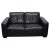 20th Century Black Leather 2-Seater Sofa from Natuzzi For Sale - Image 12 of 12