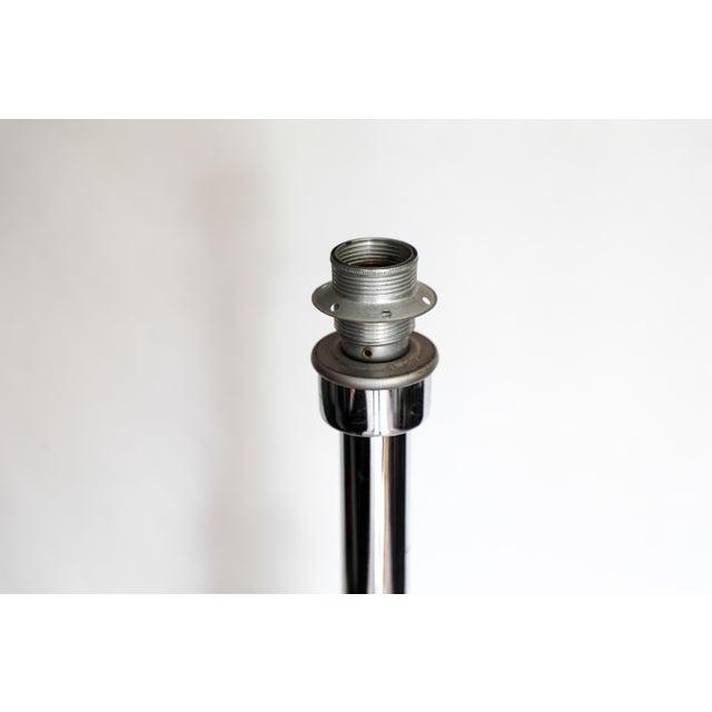 Mid-Century Modern Vintage Chrome and Glass Floor Lamp attributed to Richard Essig, 1970s For Sale - Image 3 of 11