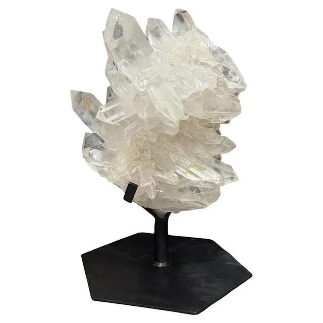 Monumental Natural Rock Crystal Cluster, Brazil, 1980 For Sale - Image 16 of 16