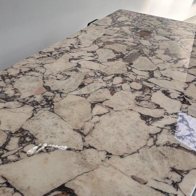 Violetta Calacatta Marble Coffee Table on Chrome Base, 1970s For Sale - Image 13 of 16