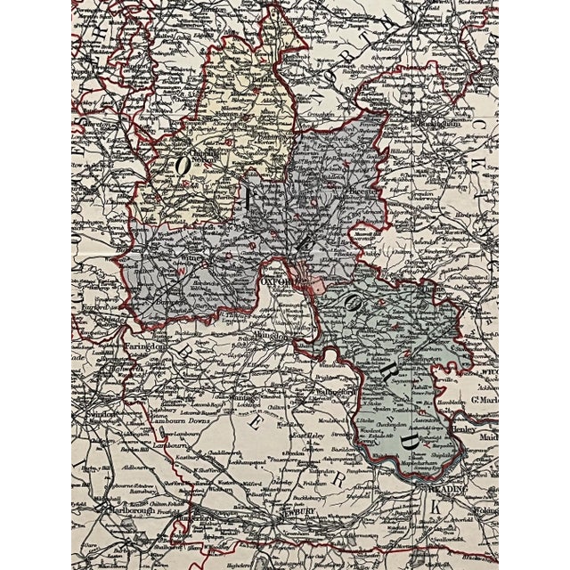 Late 19th Century Antique English Map of Oxford England By For Sale - Image 5 of 6