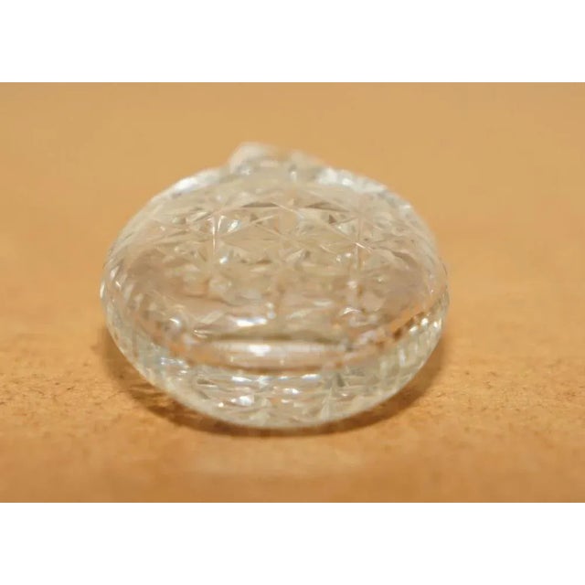 Antique French Cut Glass Crystal Collectable Dressing Table Perfume Bottle, 1920 For Sale - Image 10 of 12