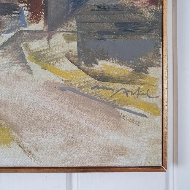 Adrian Van Arkel, Modernist Houses, 1960s, Oil on Canvas For Sale - Image 18 of 18