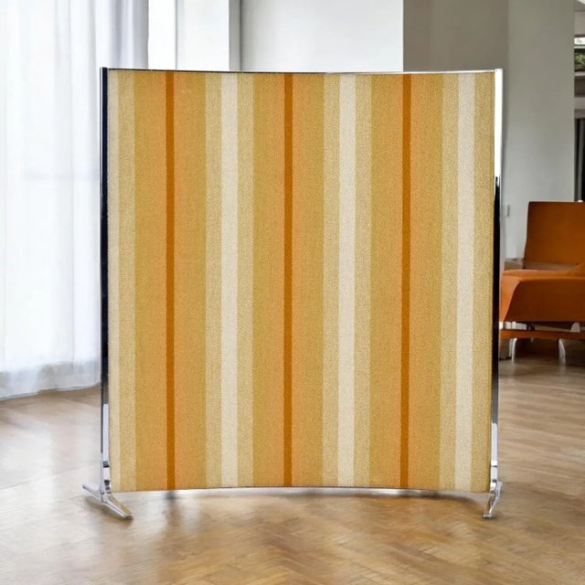 Knoll Knoll International Mid-Century Modern Yellow and Orange Room Divider Screen Panel For Sale - Image 4 of 14