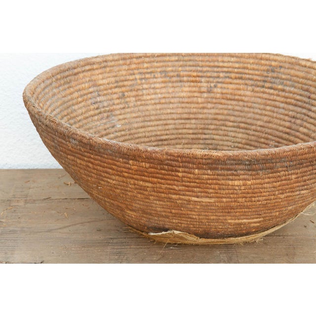 Tribal Large 25" Dm Nomadic Basket With Center Patch For Sale - Image 3 of 8