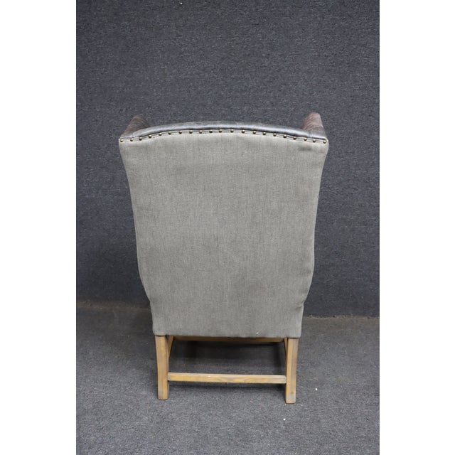 Restoration Hardware–Attributed Wingback Chair For Sale - Image 9 of 11