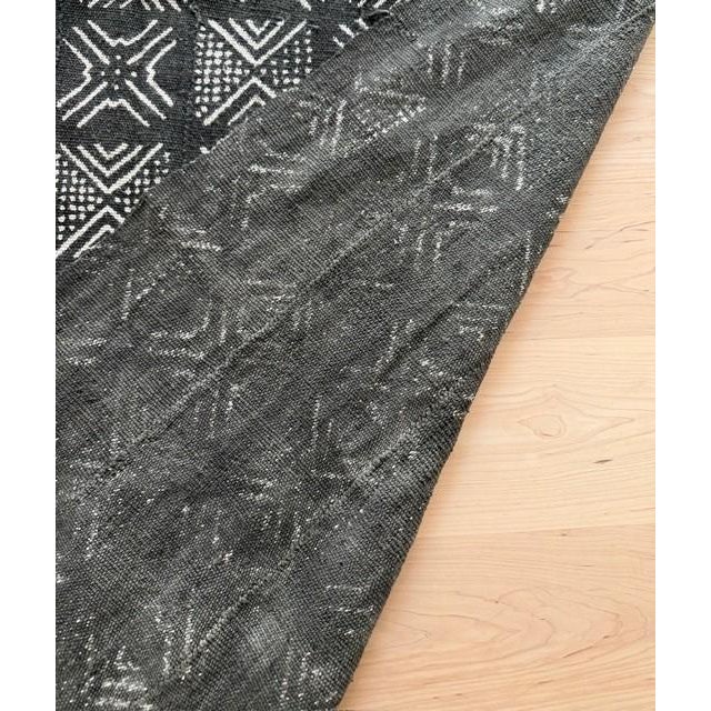 Textile Vintage African Bogolan Mudcloth Handwoven Cotton Panel 64" X 43" For Sale - Image 7 of 10