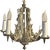 1920s Art Deco Silver Peacock Chandelier With 5 Lights For Sale - Image 9 of 11