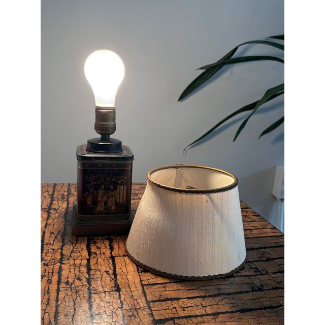 1960s Frederick Cooper Style Petite Tea Canister Lamp For Sale - Image 9 of 11