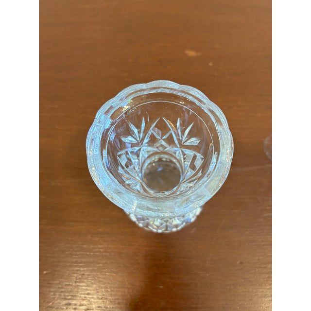 Mid 20th Century Vintage Pressed Glass Etched Toothpick Holder For Sale - Image 5 of 7