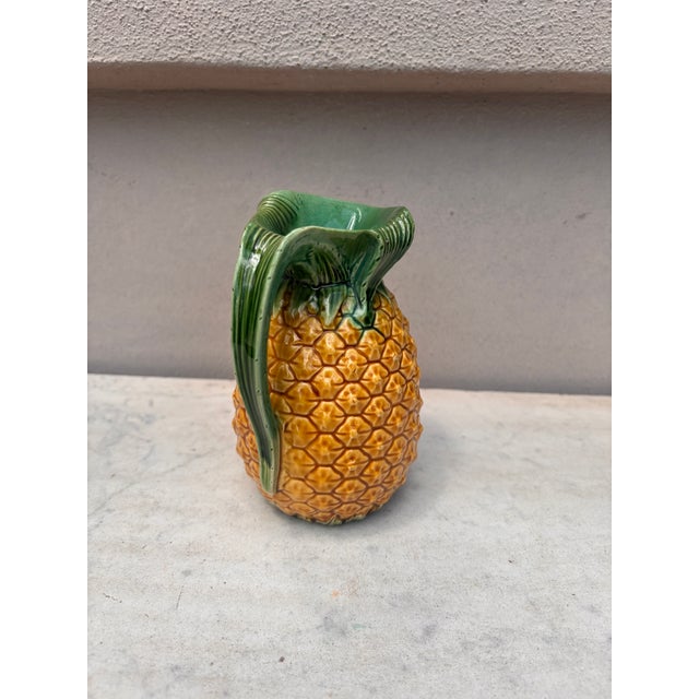 Minton 19th Century Majolica Minton Pineapple Pitcher For Sale - Image 4 of 7