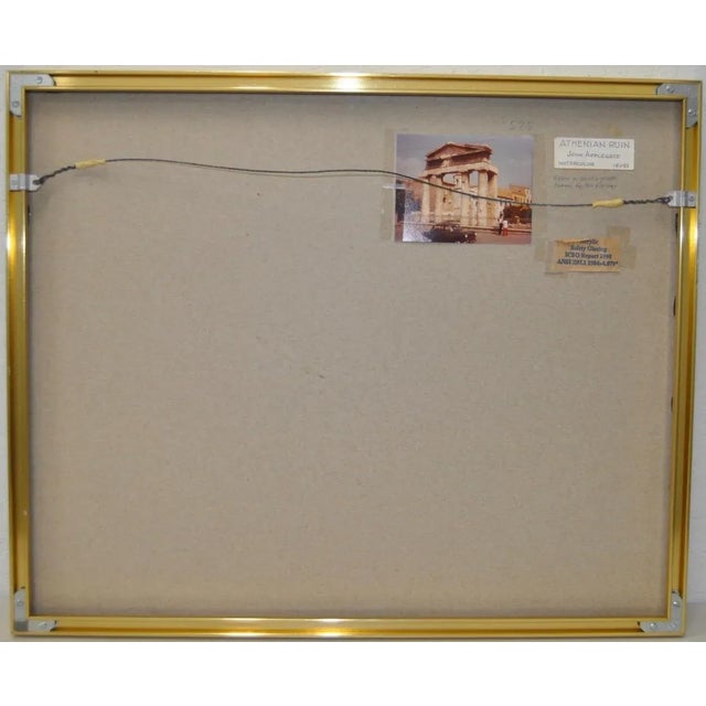 John Applegate "Athenian Ruin" Watercolor c.1950s For Sale - Image 5 of 6