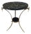 French Empire Style Side Table with Gilt Bronze Base and Green Marble Top, 1970s For Sale