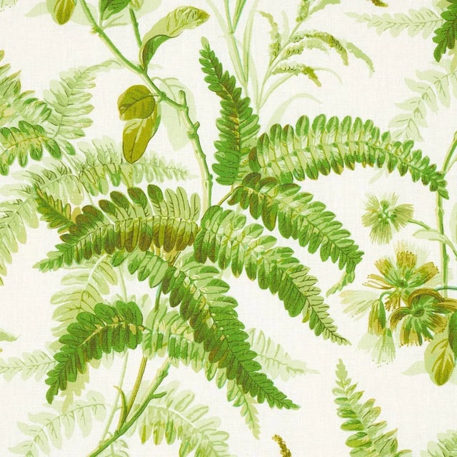 Contemporary Sample - Schumacher Myers Fern Linen Fabric in Tropical For Sale - Image 3 of 6
