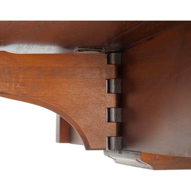 Mid-Century Sheraton Style Walnut Butterfly Drop-Leaf Table For Sale - Image 11 of 13