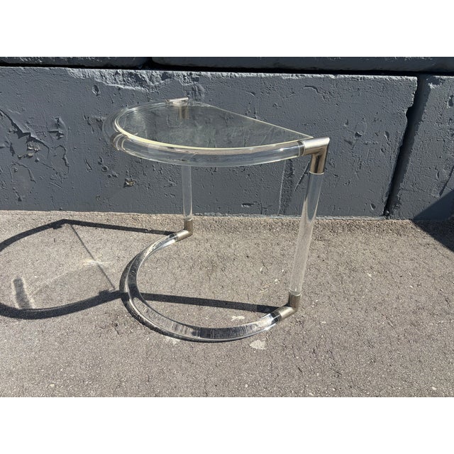 1980s 1980s Lucite Side Table For Sale - Image 5 of 6