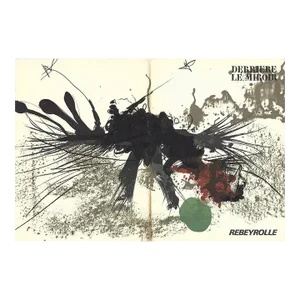 1969 Paul Rebeyrolle 'DLM No. 177 Cover' Expressionism Black,Green,Red,Gray,White Lithograph