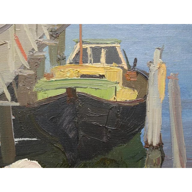 Bruno Celmins, By the Footbridge, Oil on Canvas, 1980s For Sale - Image 3 of 8