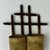 Planters with a trellis was the best way to could describe this unique miniature Folk & Tramp Art creation.It's all wood...