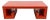 James Mont Style Red Lacquer Coffee Table With Greek Key Base For Sale