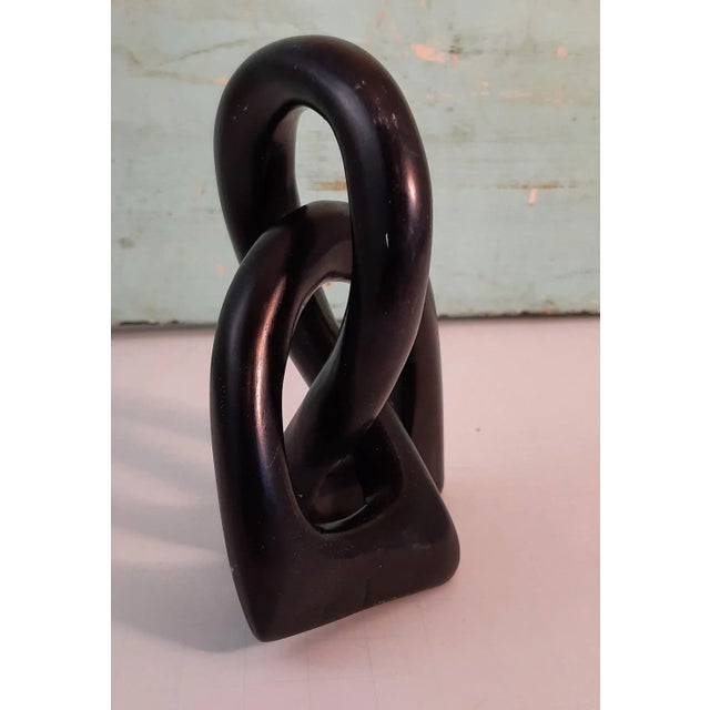 Contemporary Vintage Black Knot Rings Sculpture For Sale - Image 3 of 8