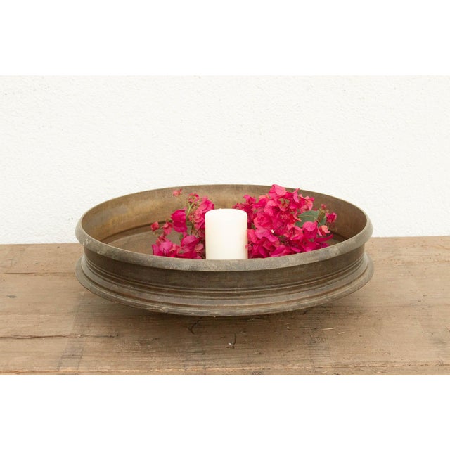 Metal 19th Century Golden Bronze Indian Bowl For Sale - Image 7 of 7