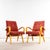 Lounge Chair in Tufted Orange Jacquard Standard Seat by Jaroslav Šmídek, 1950s For Sale - Image 10 of 10