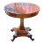 Italian Burlwood Marquetry Center Table With Custom Glass Top For Sale