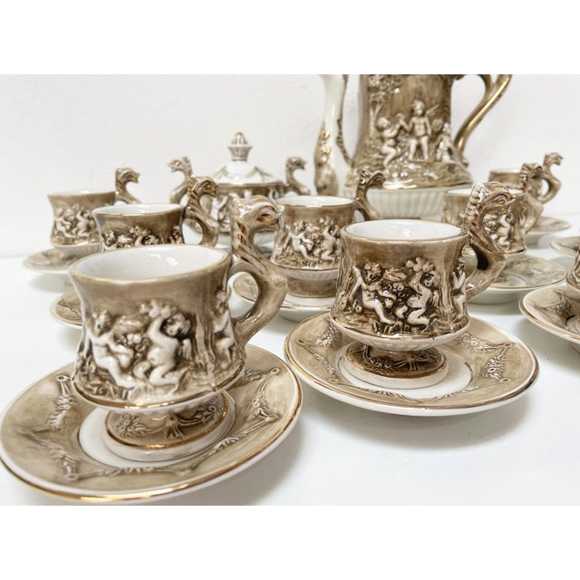 Coffee Service by R. Capodimonte, 1960s, Set of 12 For Sale - Image 10 of 18