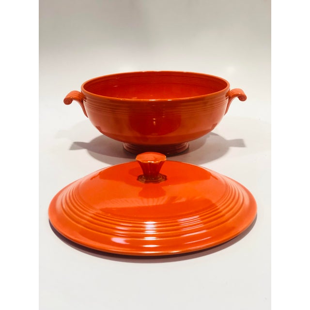 1950s Orange Fiestaware Covered Serving Dish Chairish