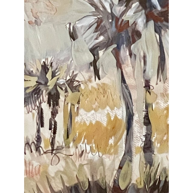 Mixed Media Tropical Painting on Glass by Gerhard For Sale - Image 9 of 12