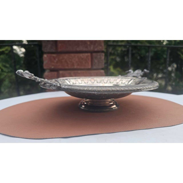 Art Nouveau Plated Platter with Angel Handles, 1890s For Sale - Image 5 of 8