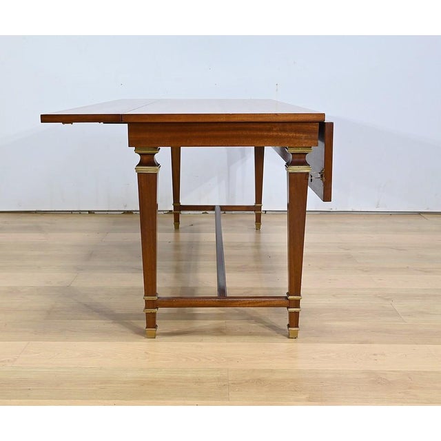 Wood Large Directory Sapelli Mahogany Shuttered Table, 1970s For Sale - Image 7 of 17