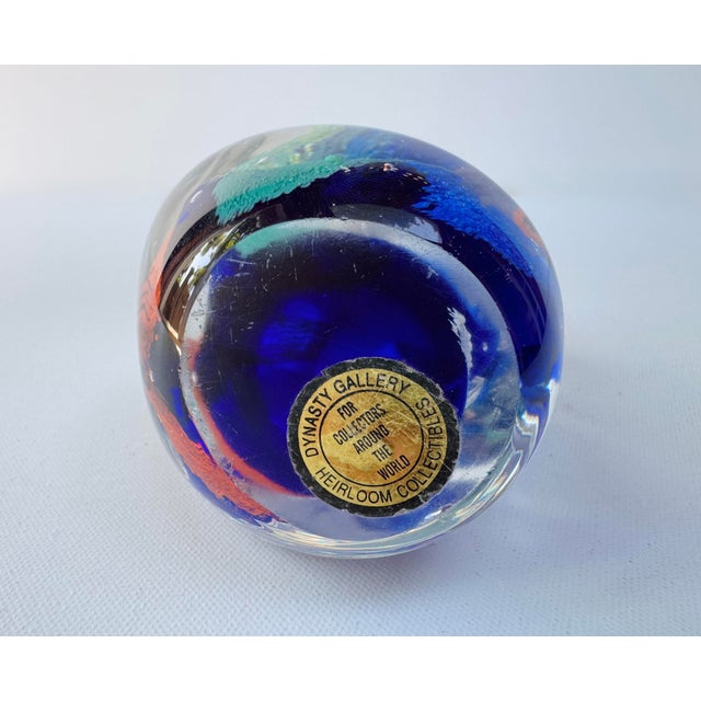 Mid-Century Modern Vintage Abstract Studio Art Glass Sculpture 5" For Sale - Image 3 of 10