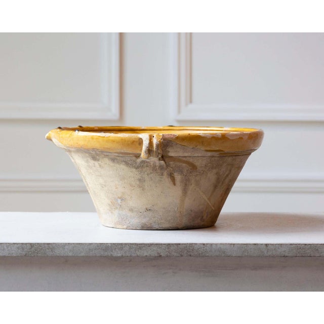 19th Century French Tian Bowl with Yellow Glaze For Sale - Image 4 of 10