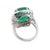 Green Natural Zambian Cabochon Emerald Diamond Ring in 18k Gold For Sale - Image 8 of 8