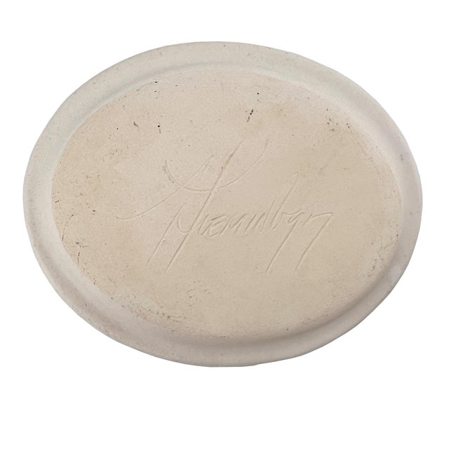 Ceramic Italian Hand-Painted Ceramic Lemon Majolica Plate Signed, Mid 20th Century For Sale - Image 7 of 9