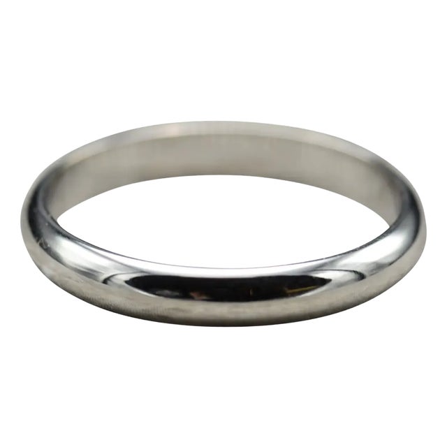 Ladies Classic 14K White Gold Wedding Band For Sale