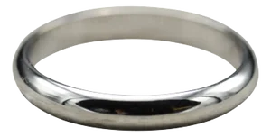 Ladies Classic 14K White Gold Wedding Band